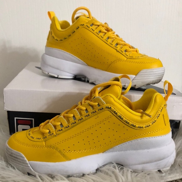 Fila Shoes - Yellow Filas, kids 6, women’s 7 1/2